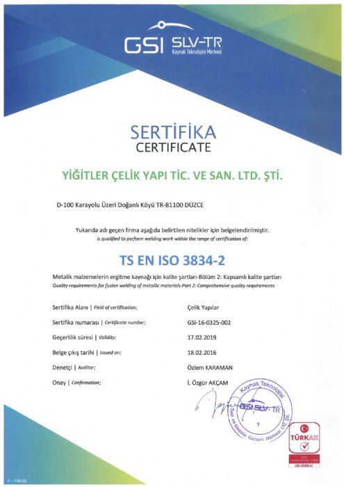 TS EN ISO 3834-2